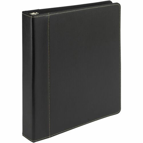 SAMSILL Samsill SAM15710 Ring Binder 1 Inch Black Bonded Leather