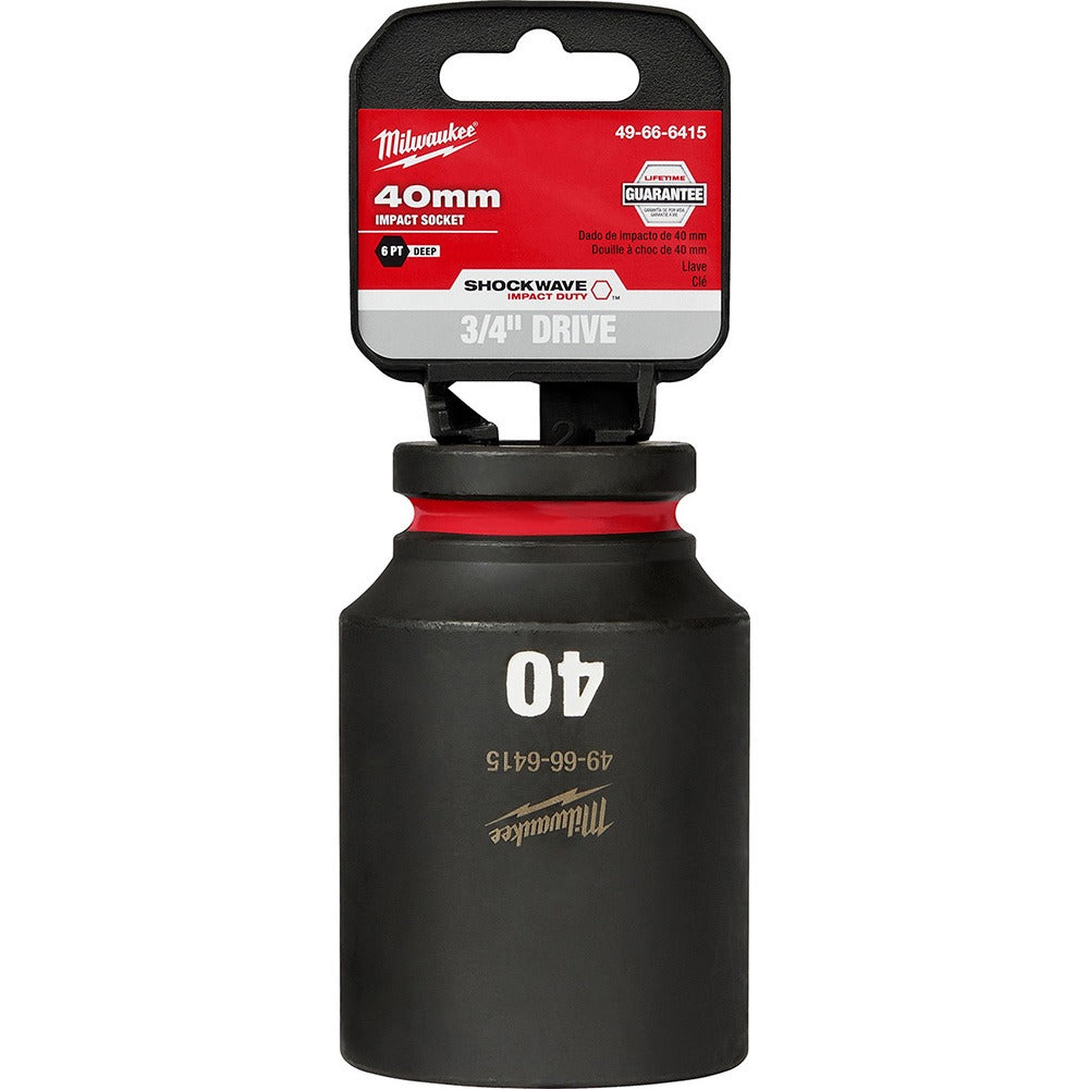 MILWAUKEE Milwaukee Tool 49-66-6415 Impact Socket 3/4 in 40mm 6-pt