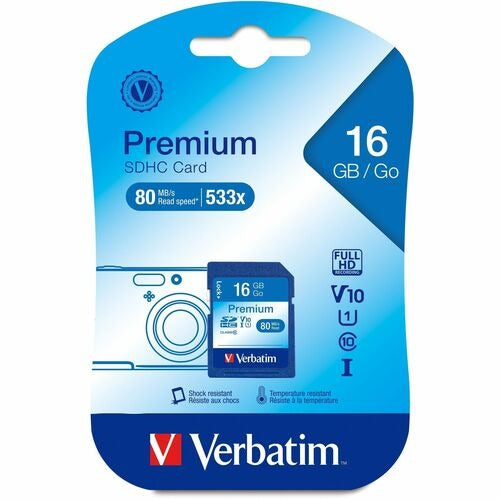 VERBATIM Verbatim VER96808 Sdhc Memory Card 16GB Class 6