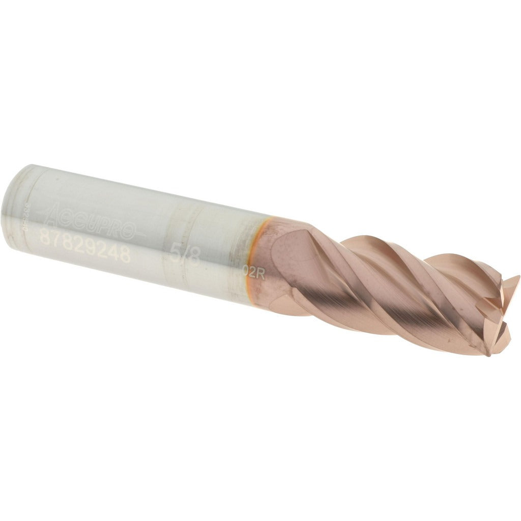ACCUPRO Accupro 12182632 Corner Radius End Mill 5/8 in 4 Flute Ticn