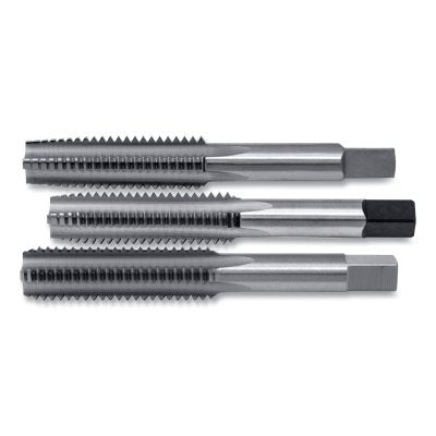 CLE-LINE C62028 Taper-Plug-Bottoming Straight Flute 3 Pc Hand Tap Set #12-24 Tool Size