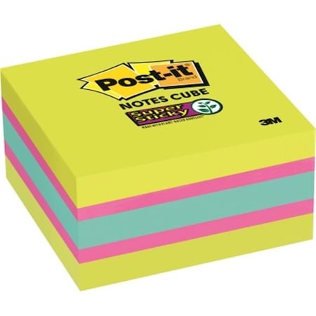 3M 3M MMM2027SSGFA 3 x 3 in. sticky note super sticky notes cube (1 pack)
