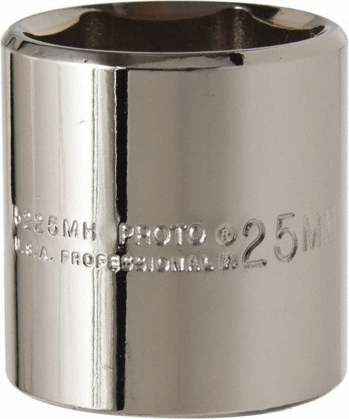 PROTO Proto J5225MH Hand Socket 25mm 6-point 3/8 Drive