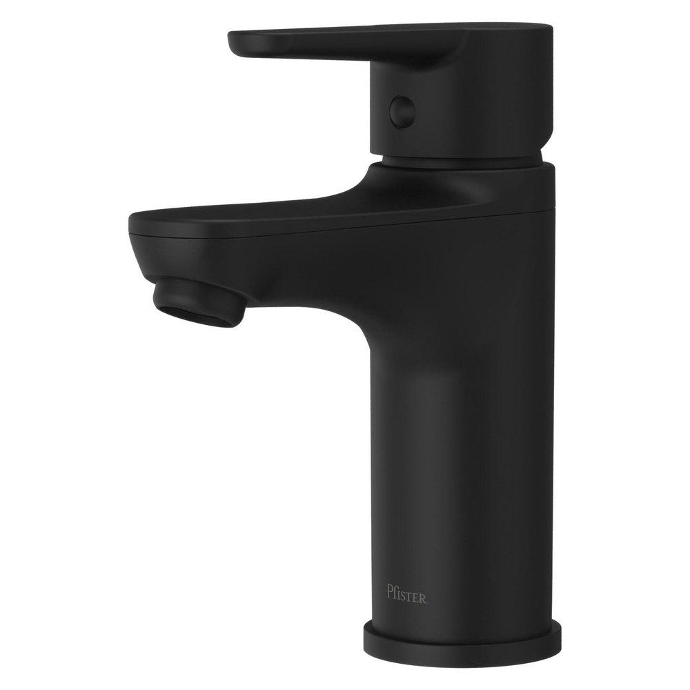 Pfister LG142-060B Modern Single Handle Monoblock Bathroom Sink Faucet in Matte Black