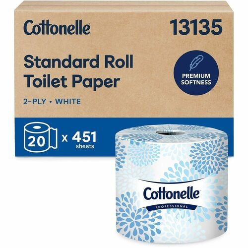 KIMBERLY-CLARK Kimberly-Clark KCC13135 Cottonelle Professional Standard Roll Toilet Paper (20 Rolls) 13135