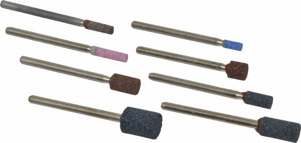 GRIER ABRASIVES Grier Abrasives KIT-1/8-W-8 Mounted Abrasive Point Set 8pc