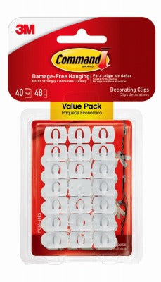 3M 3M Company 17026-40ES Decorating Clips 40 Clips 48 Strips