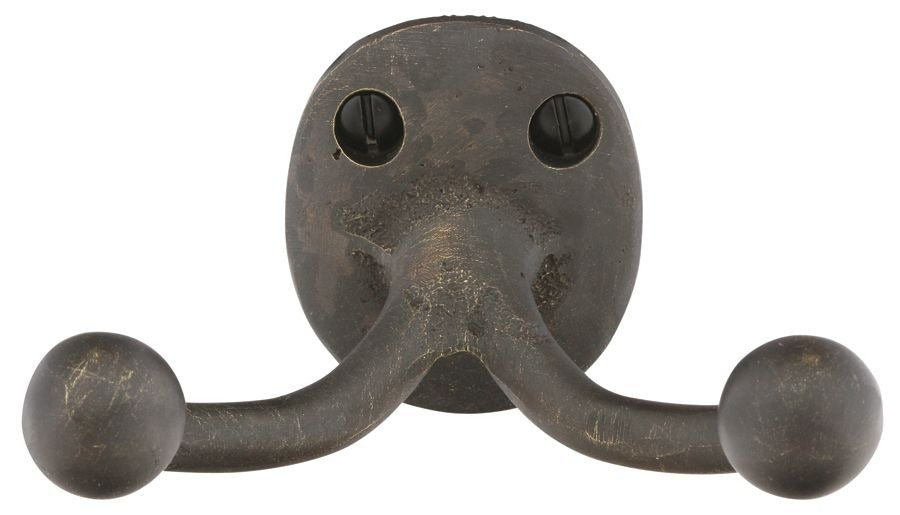 EMTEK Emtek 2306MB Double Hook Oval Foot Medium Bronze
