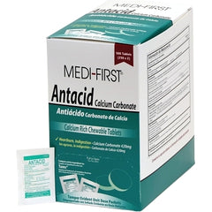 Medi-First 80213 Antacid Chewable Tablets Mint Flavor 420mg PK500