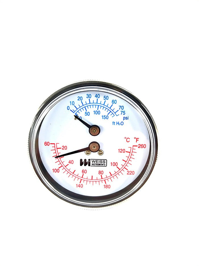 WEISS INSTRUMENTS Weiss Instruments WEISS-CTP25R Tri-o-meter Pressure Gauge