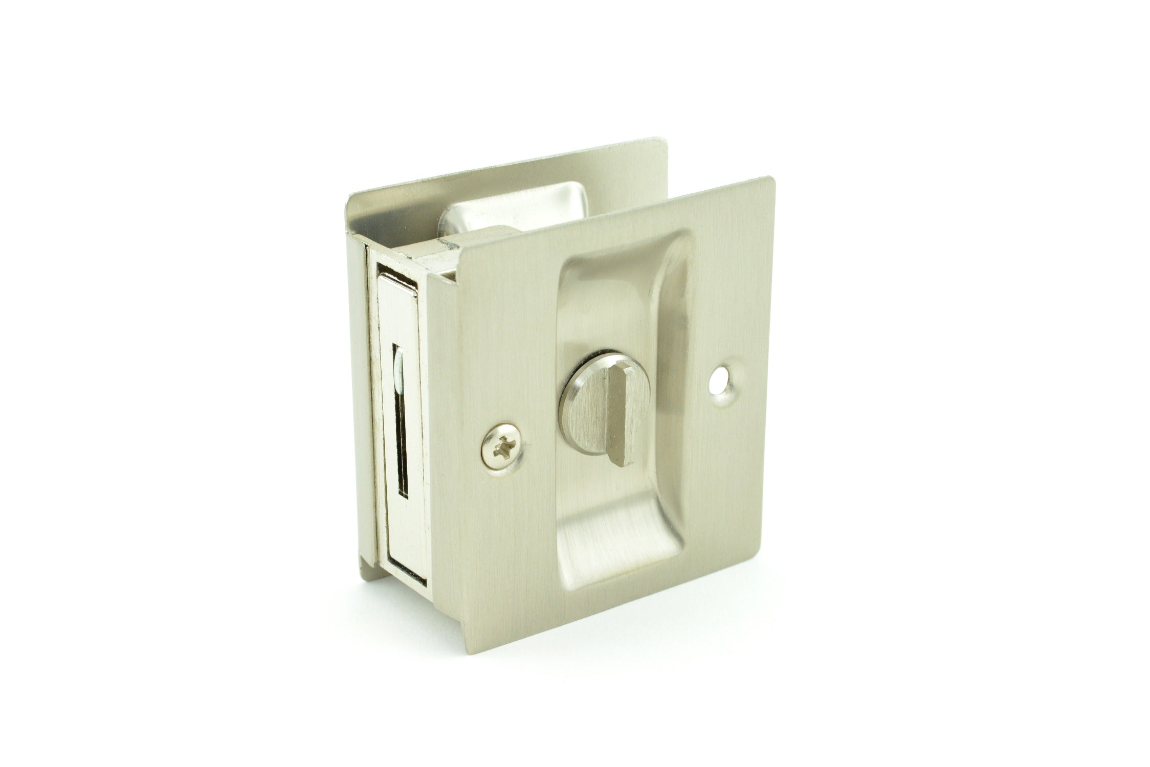 TRIMCO Trimco 1065619 Privacy Pocket Door Lock Satin Nickel