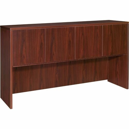 LORELL Lorell LLR69382 Office Hutch with Doors Mahogany Laminate