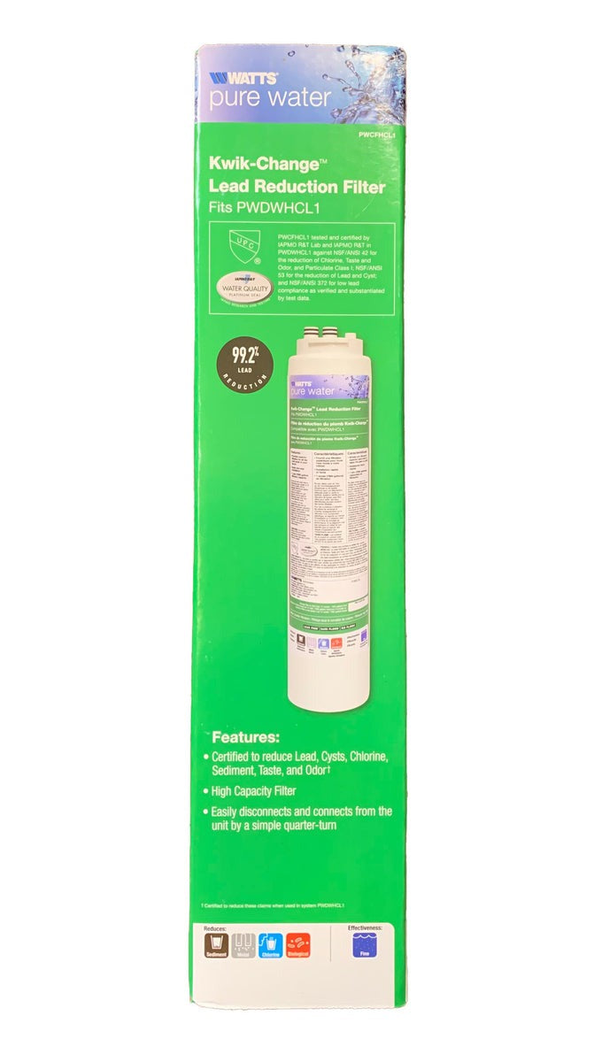 WATTS Watts PWCFHCL1 Kwik-Change Lead Reduction Filter 2 GPM (14 in) 7100576