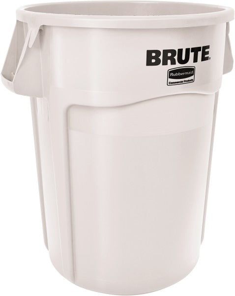 RUBBERMAID Rubbermaid 1779740 Round Trash Can 44 Gal White