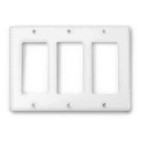 WIREPATH Wirepath DECOR-3-WH Triple Gang Wall Plate White