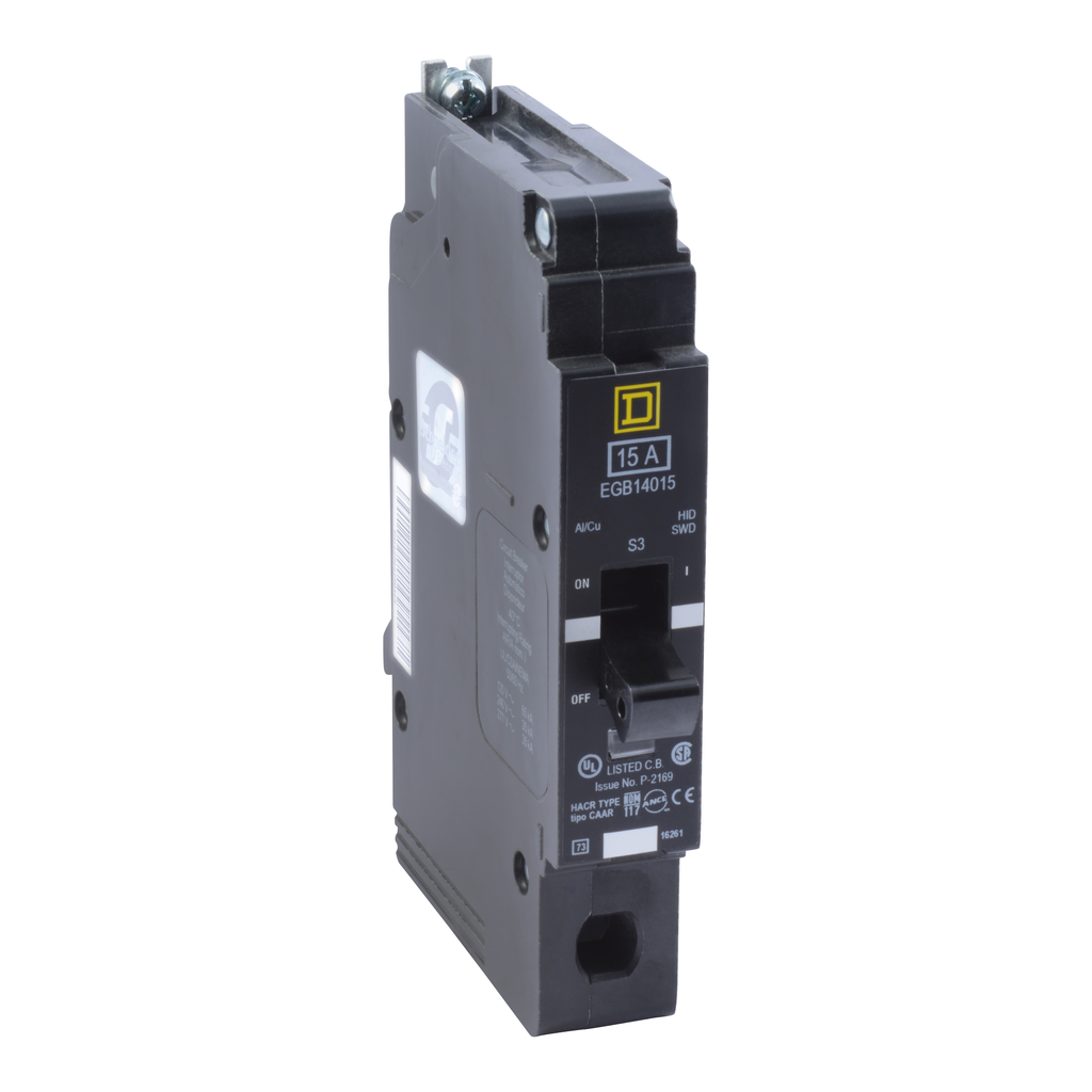 Square D EGB14015 Miniature Circuit Breaker 15 Amp 277 Volt