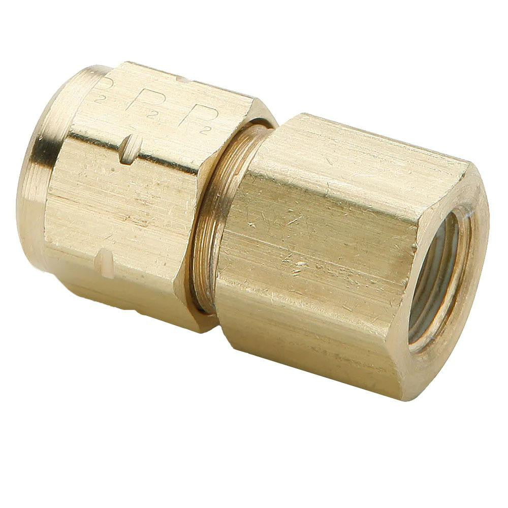 PARKER Parker 66VL-4-2 Compression Tube Connector 1/8-27 Fnpt Brass