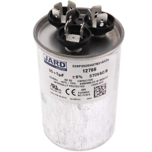 Lennox 89M73 Dual Capacitor 35/5 MFD 370V Round