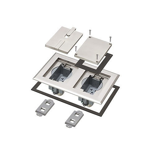 ARLINGTON Arlington Industries FLBC8528NL 2-gang Nickel Frame
