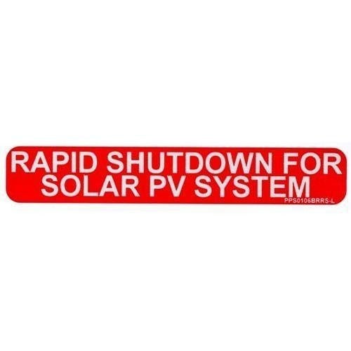 PANDUIT Panduit PPS0106BRRS-L Solar Label 1x6 Inch
