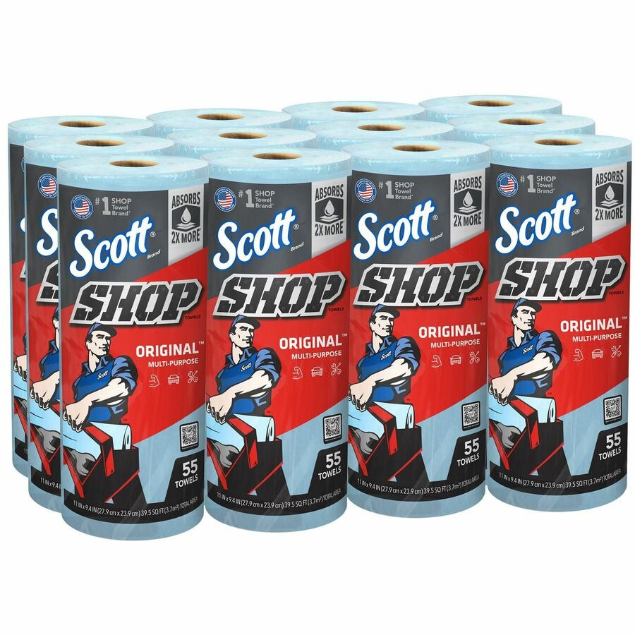 KIMBERLY-CLARK Kimberly-Clark KCC75147CT Original Shop Towels 10.40 inches x 11 inches 55 Sheets/Roll 12/Carton