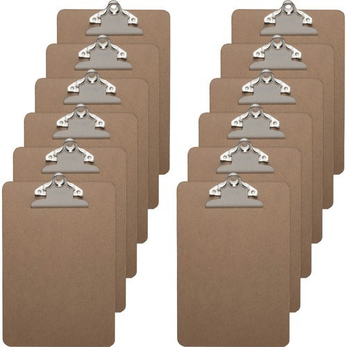 BUSINESS SOURCE Business Source BSN16506BX Hardboard Clipboard 6x9 Brown 12pk