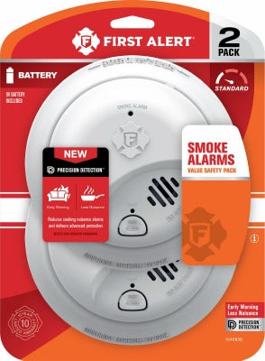 HONEYWELL Ademco Inc. 1046828 Smoke Alarm 9V 2 Pack