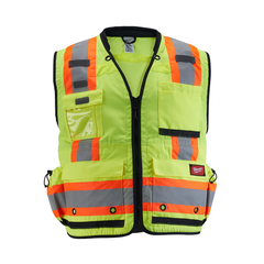 Milwaukee Tool 48735163 Class 2 Surveyor's High Visibility Yellow Safety Vest - 2XL/3XL