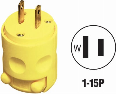 LEVITON Leviton Mfg Co 000-115PV-000 Cord Plug 15A 125V Yellow
