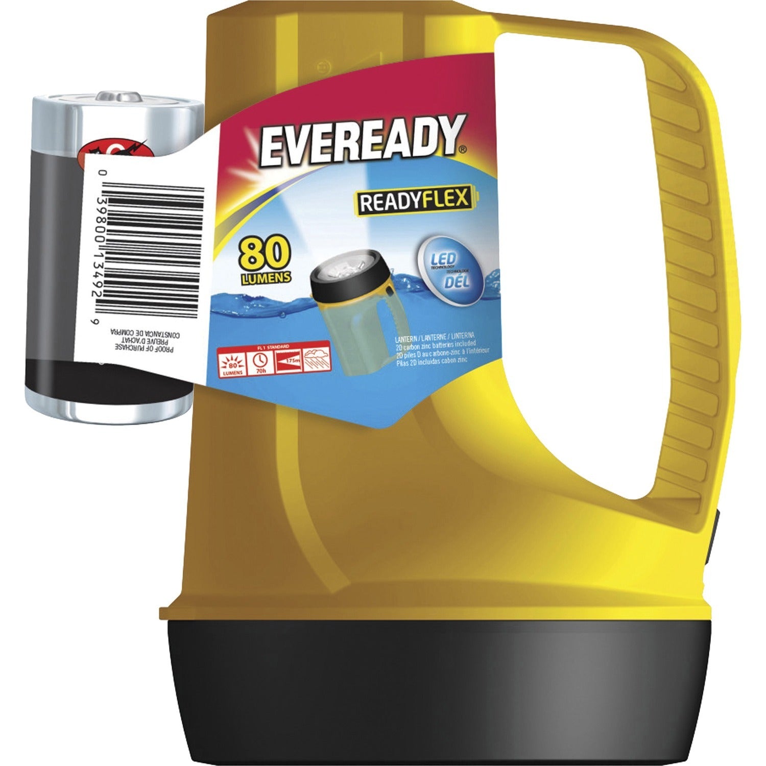 EVEREADY Eveready EVGPLN451 Readyflex Utility LED Lantern 80 Lumen (7.3 in L x 5.12 in Dia)