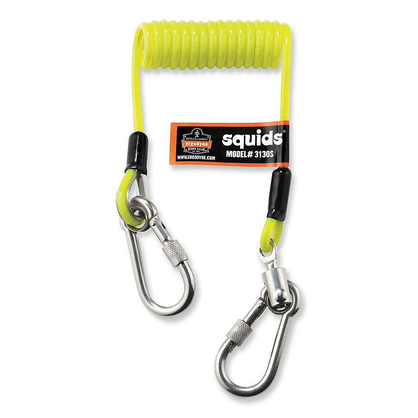 ERGODYNE Ergodyne 19130 Coiled Cable Lanyard 2 lb (6.5 in coiled / 50 in extended)