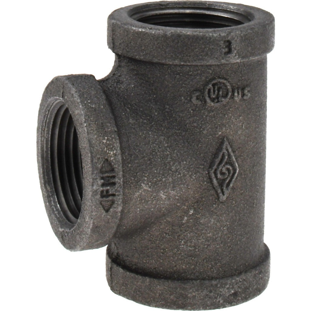 VALUE COLLECTION Value Collection B130 25 Black Malleable Iron Tee 1 in