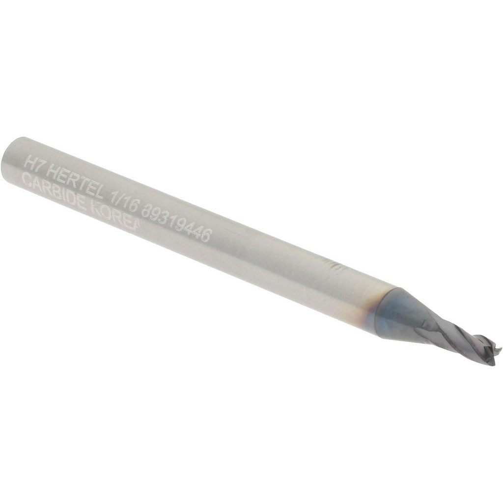 HERTEL Hertel 750415 Square End Mill 1/16 in 4 Flute Altin Carbide