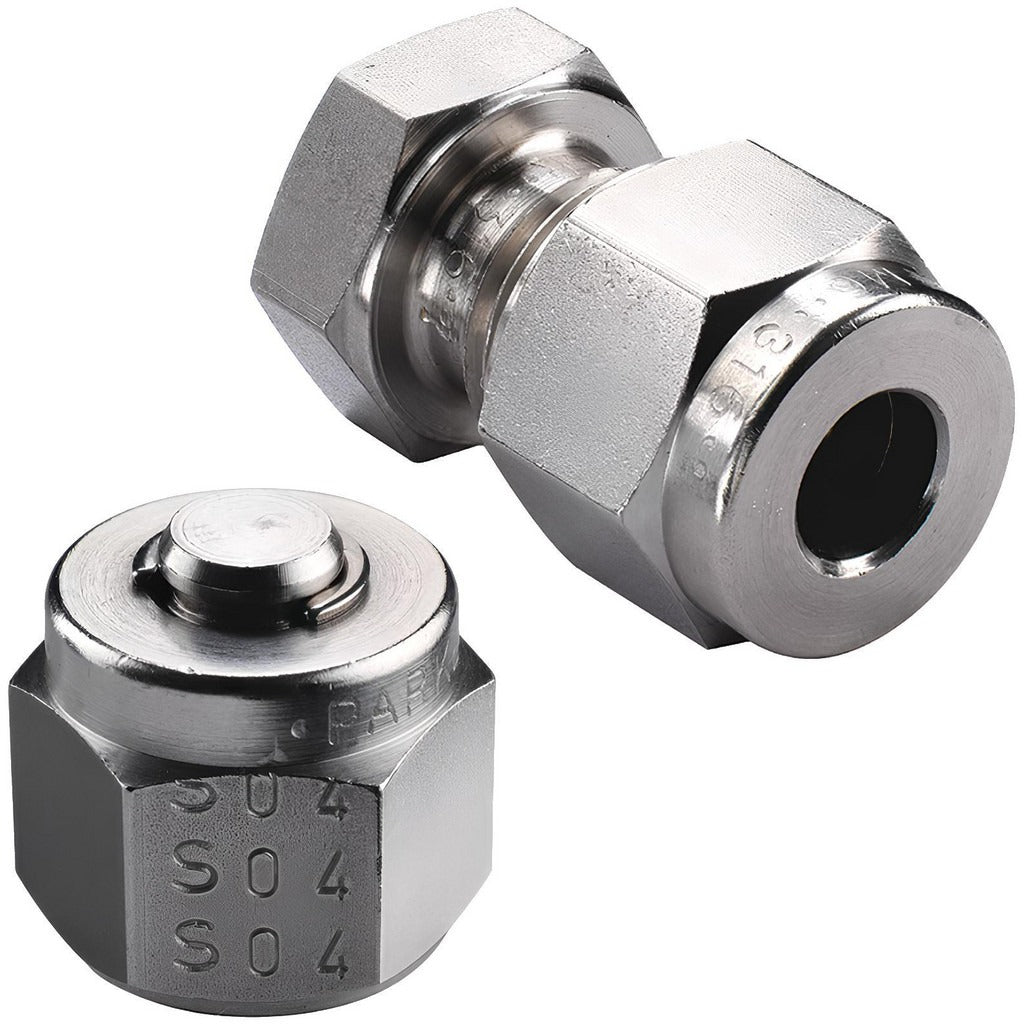PARKER Parker 2BLP2-B Compression Tube Plug 1/8 in Brass