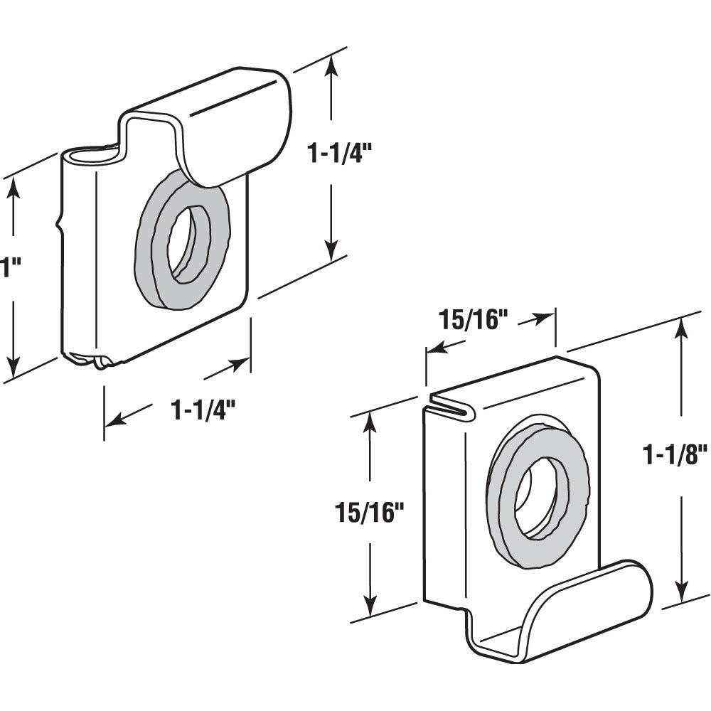 PRIME-LINE Prime-Line MP10246 Spring-Loaded Mirror Hanger Clip Set Pack of 4