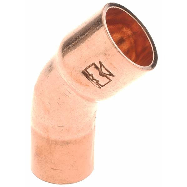 MUELLER INDUSTRIES Mueller Industries 15802 Copper 45 Street Elbow 1/4 in Ftg X C