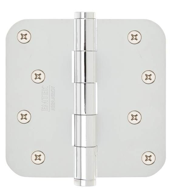 EMTEK Emtek 91034US26 Steel Hinge Pair 4x4 in Polished Chrome