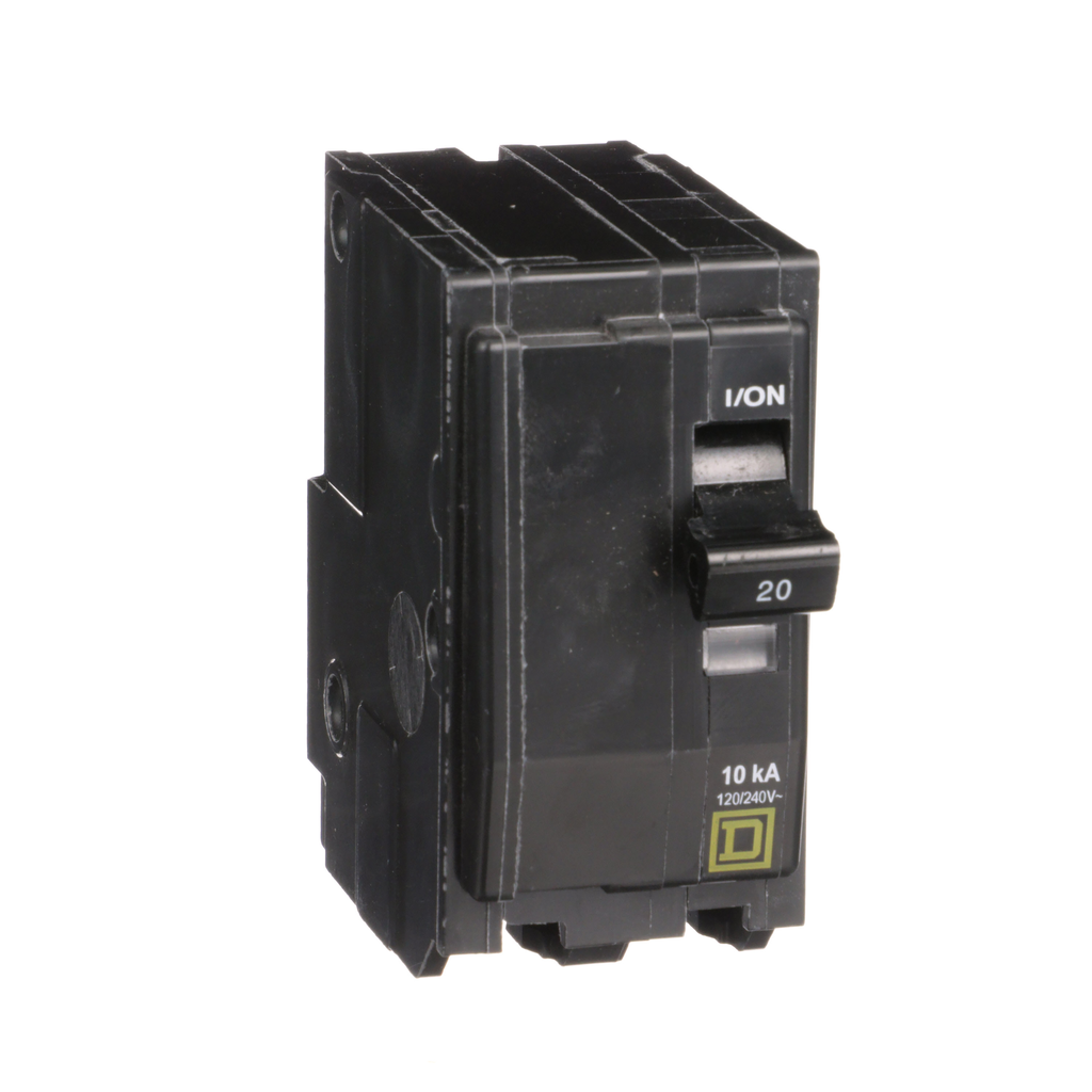 Square D QO220 20A 120/240v 2Pole Miniature Circuit Breaker, Plug-In