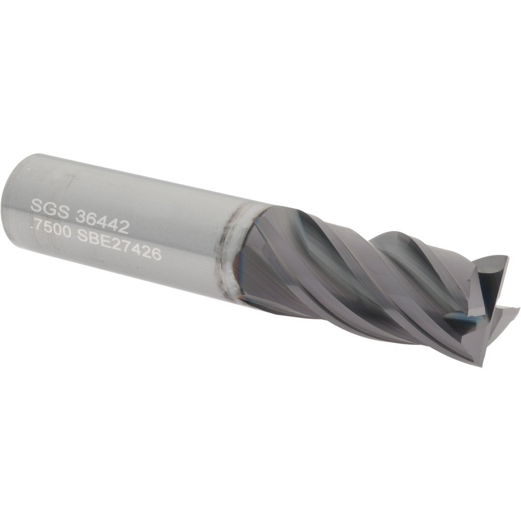 KYOCERA SGS PRECISION TOOLS Sgs 36442 Square End Mill 3/4 Inch 4 Flute Solid Carbide