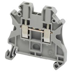 Schneider Electric NSYTRV22 Square D 2 mm 2-Point Gray 26 to 12 AWG Solid/Stranded Copper Screw Terminal Block