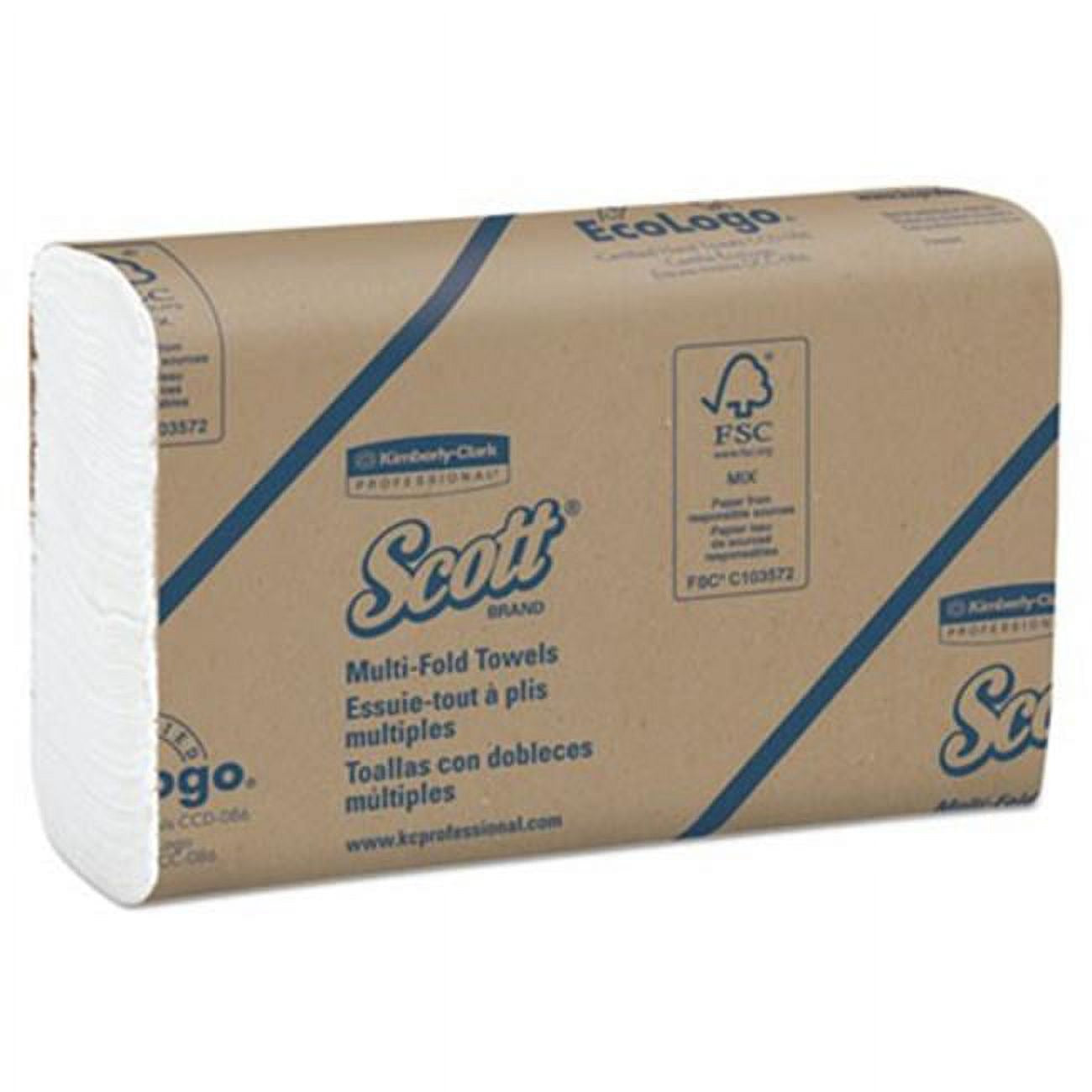 KIMBERLY-CLARK Kimberly-Clark KCC37490 Scott Multi-Fold Paper Towel (8 x 9.4 in / 250 per Pack / 16 Packs per Carton)