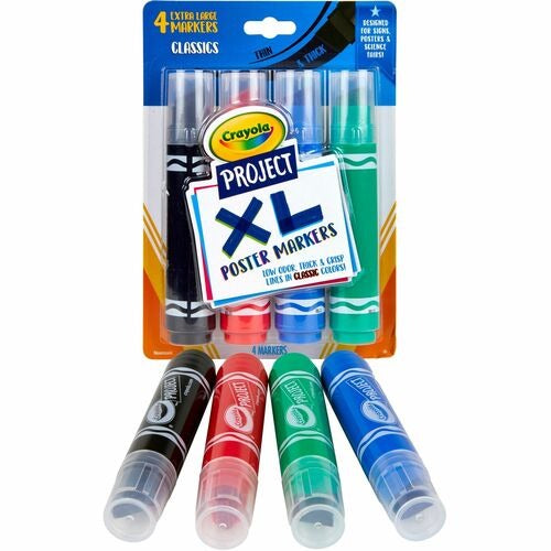 CRAYOLA Crayola CYO588356 Poster Markers Chisel Tip Pack of 4