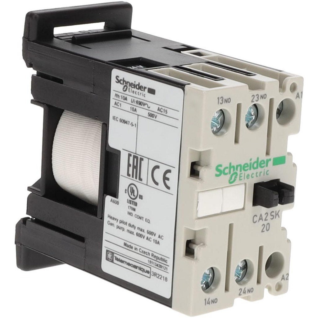 SCHNEIDER ELECTRIC Schneider Electric CA2SK20B7 Control Relay 2NO 24V Din Rail