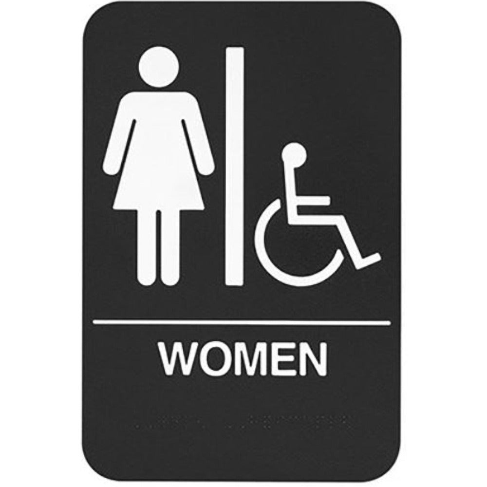 ROCKWOOD Rockwood 086498 Notice Women Rectangular Plastic Sign