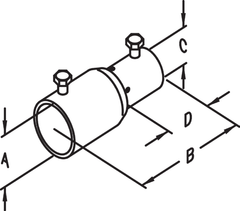 Steel Electric Products S17ES 3/4 EMT / Rigid Conduit Set Screw Combination Coupling