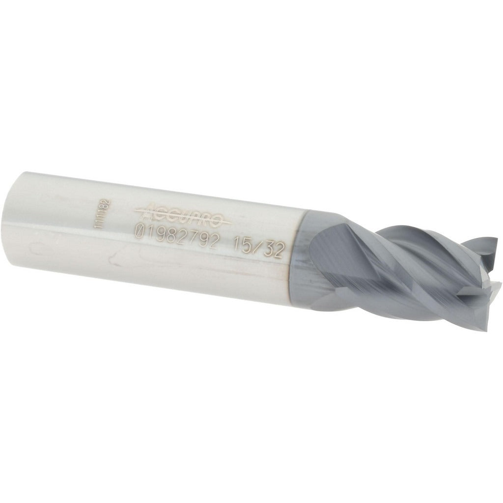 ACCUPRO Accupro 12182921 Square End Mill 15/32 in 4 Flute Carbide