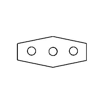 SMITTY PAN Smitty Pan SM3 Wall Repair Plate 3 Hole