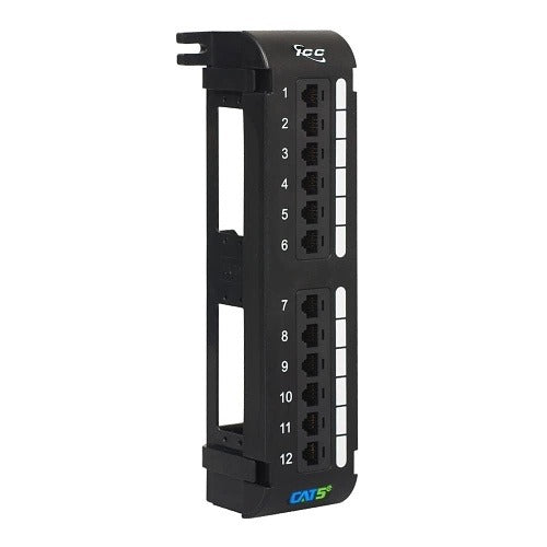 ICC Icc ICMPP12V5E Cat5e Patch Panel 12-port 8P8C
