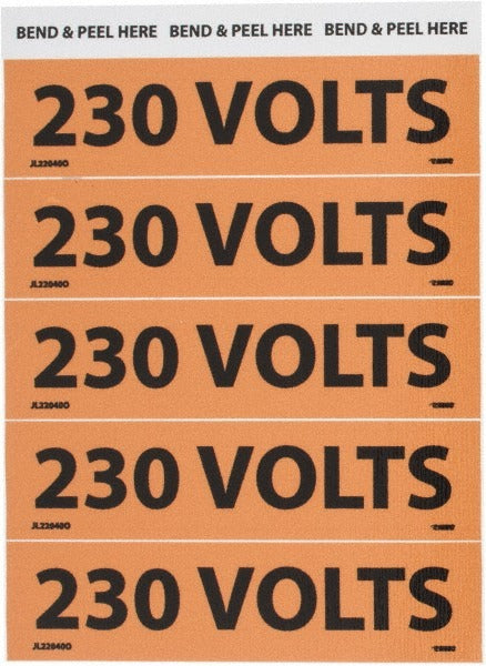 ACCUFORMNMC Accuformnmc JL22040O Electrical Energy Source Label 230V