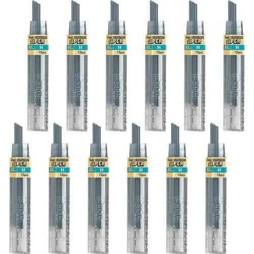 PENTEL Pentel PEN50HBX Pencil Lead Refill 0.7mm Hard Black 12pk